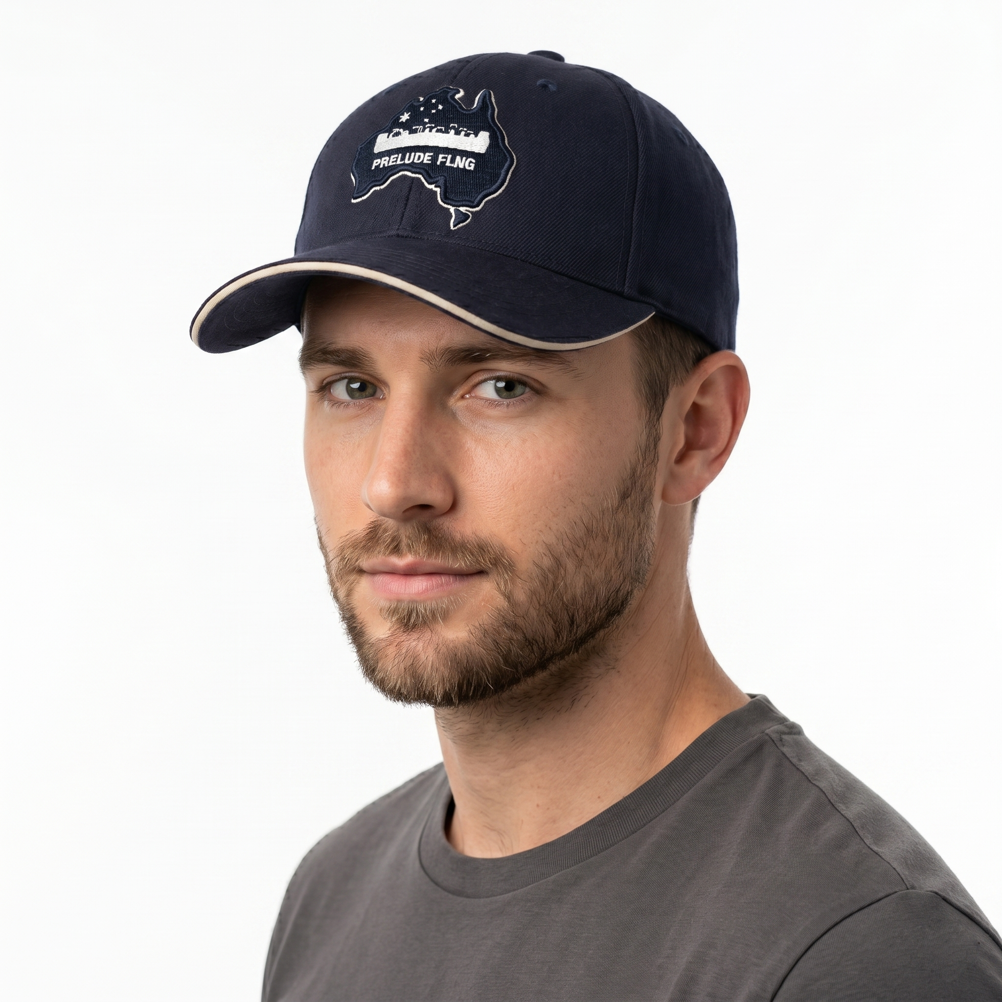 Thrifted Shell Oil Corporate Promo Navy Blue Strapback Cap