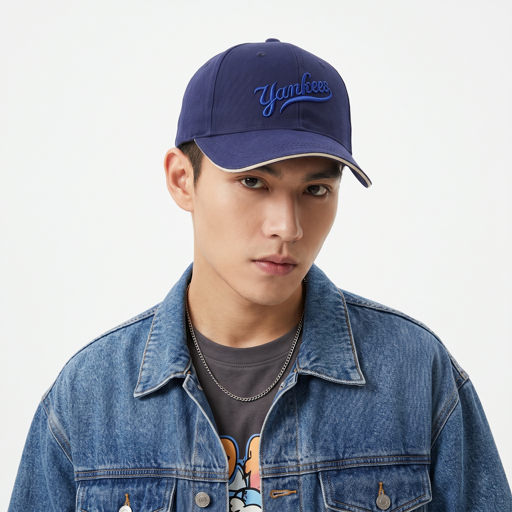 Retro Yankees Script Embroidered Dad Cap | Thrifted BU Licensed Hat 56-58cm