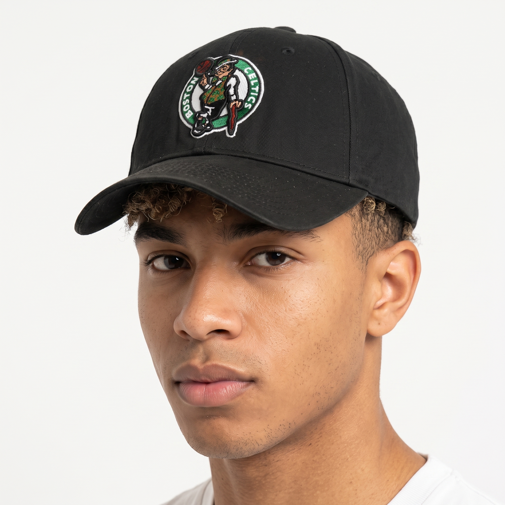Thrifted Mitchell & Ness NBA Boston Celtics Black Snapback Cap - Size 57-59cm