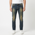 Thrifted Men's PLAC Jeans Placid Wave Blue Slim Fit Denim Waist: 32/ J1075