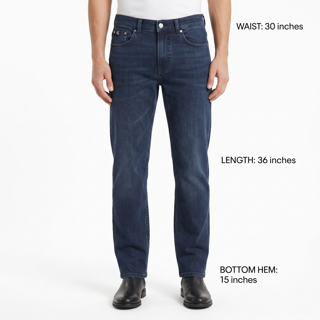 Calvin Klein Thrifted Jeans Straight Leg Dark Wash Denim/ J1002