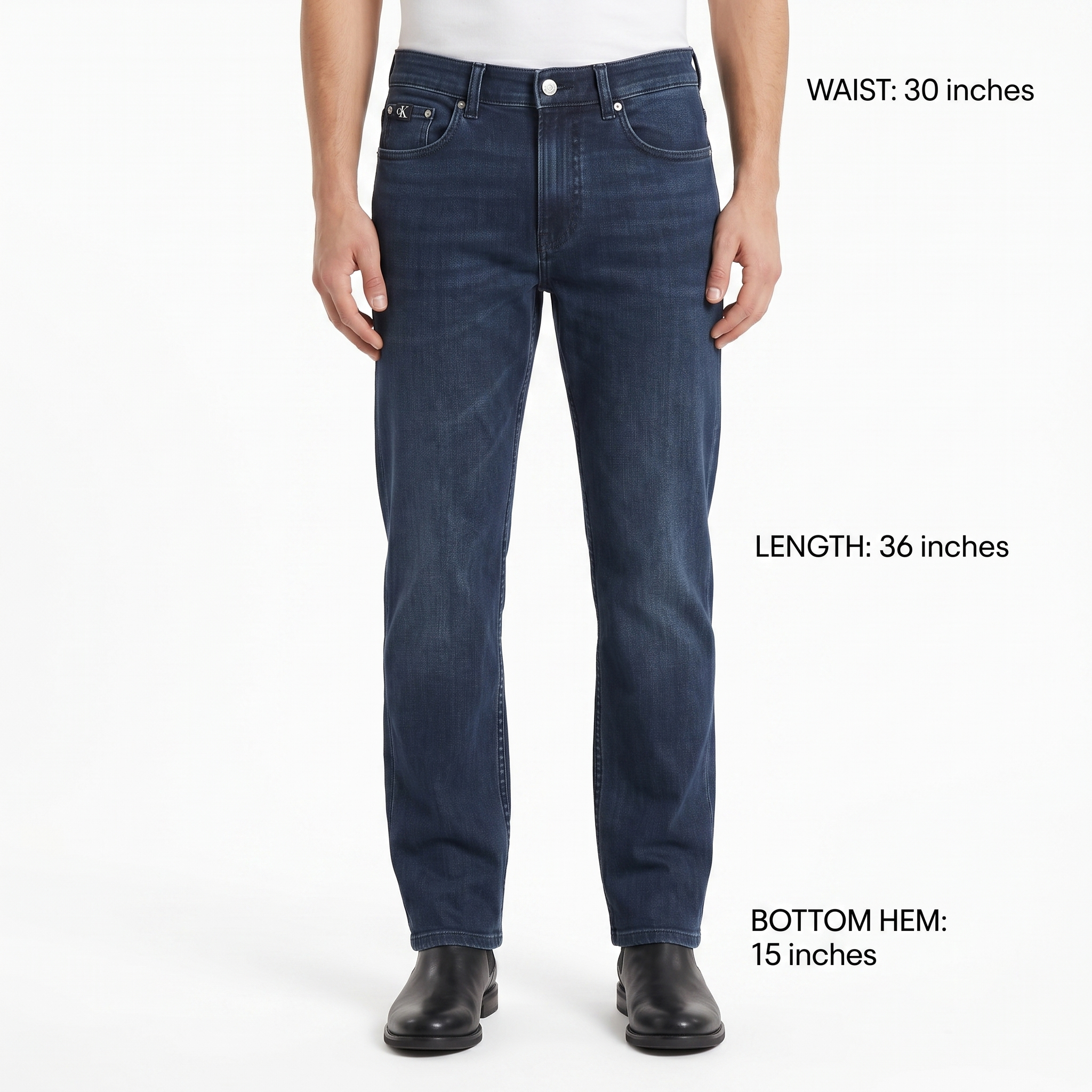 Calvin Klein Thrifted Jeans Straight Leg Dark Wash Denim/ J1002