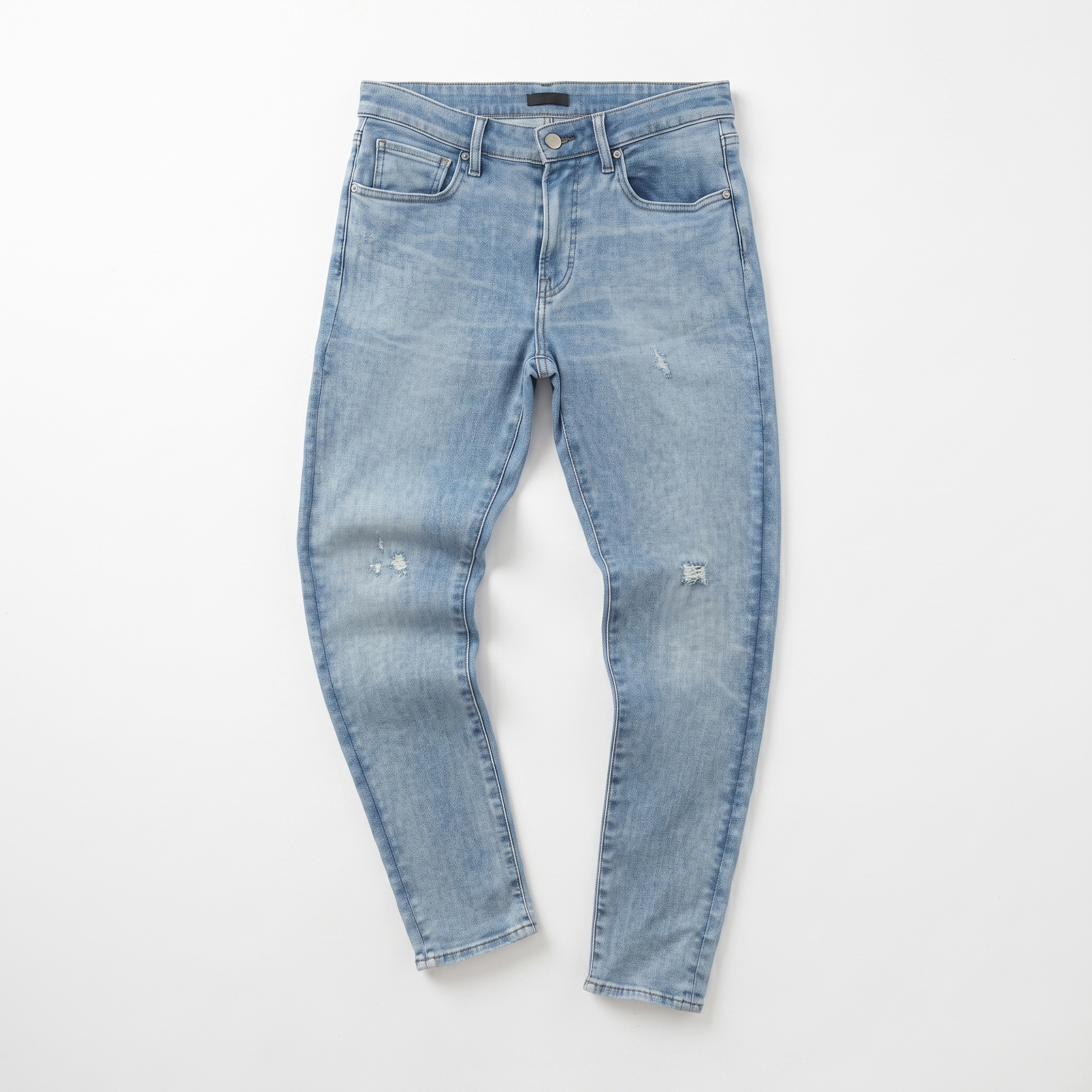 Thrifted Uniqlo Jeans Light Wash Distressed Denim Waist: 30 inches/ J1100