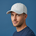 Vintage New Era 9FORTY NY Yankees Thrifted  Cap - Ice Blue with Contrast Stitch