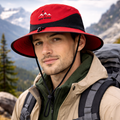 Vintage New World Red Hiking Boonie Hat – Breathable Mesh