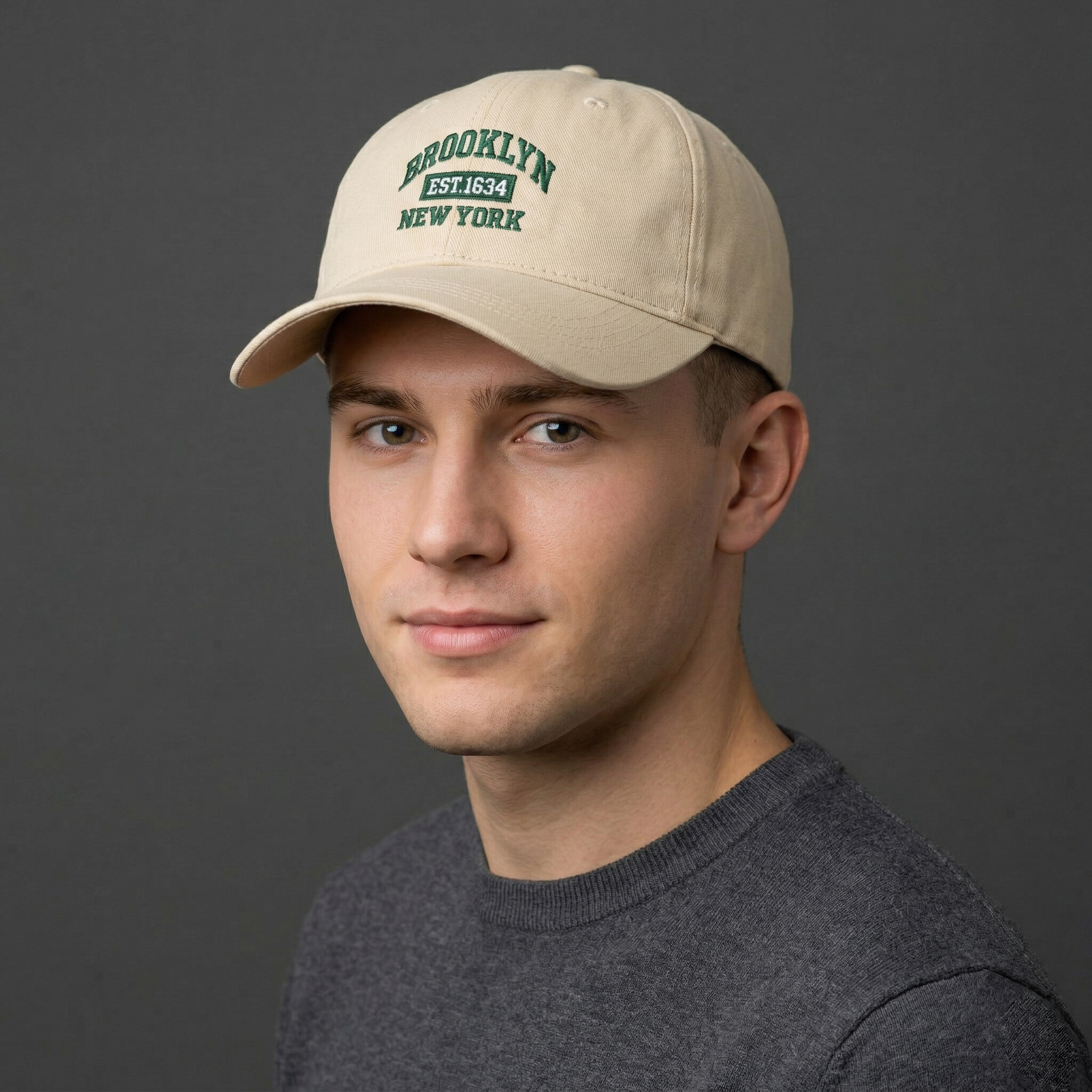 Brooklyn EST 1634 Collegiate Embroidery Cotton Cap