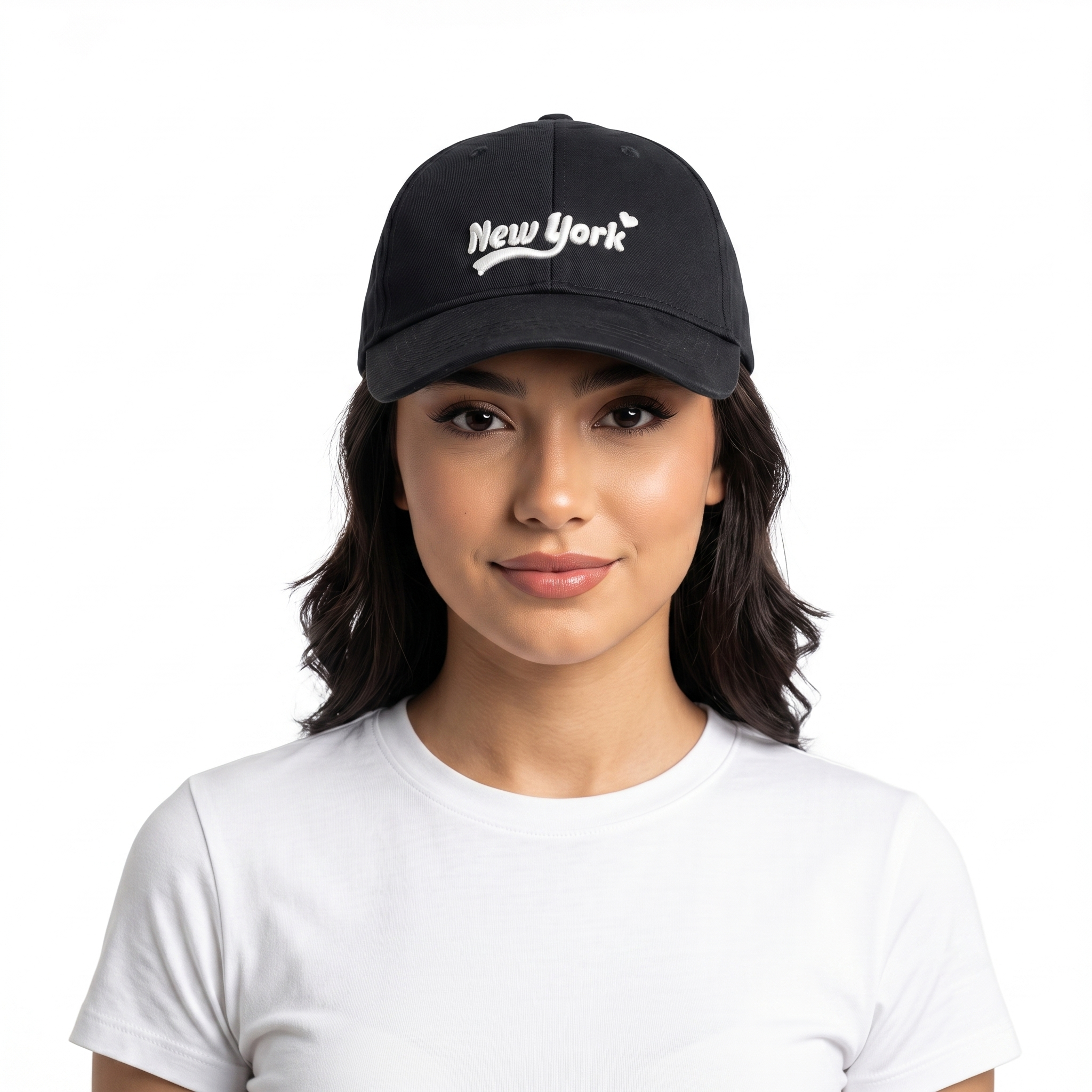 Thrifted H&M Black New York Heart Embroidered Strapback Cap
