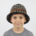 Thrifted Brown Checkered Soft Casual Trilbies Cap