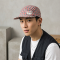 Nike AW84 5-Panel Gingham Plaid Thrifted Cap | Red & Blue Checkered Hat
