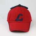 Vintage Levi’s Red Canvas Novelty Cap - Navy C Patch Bow Accent Hat