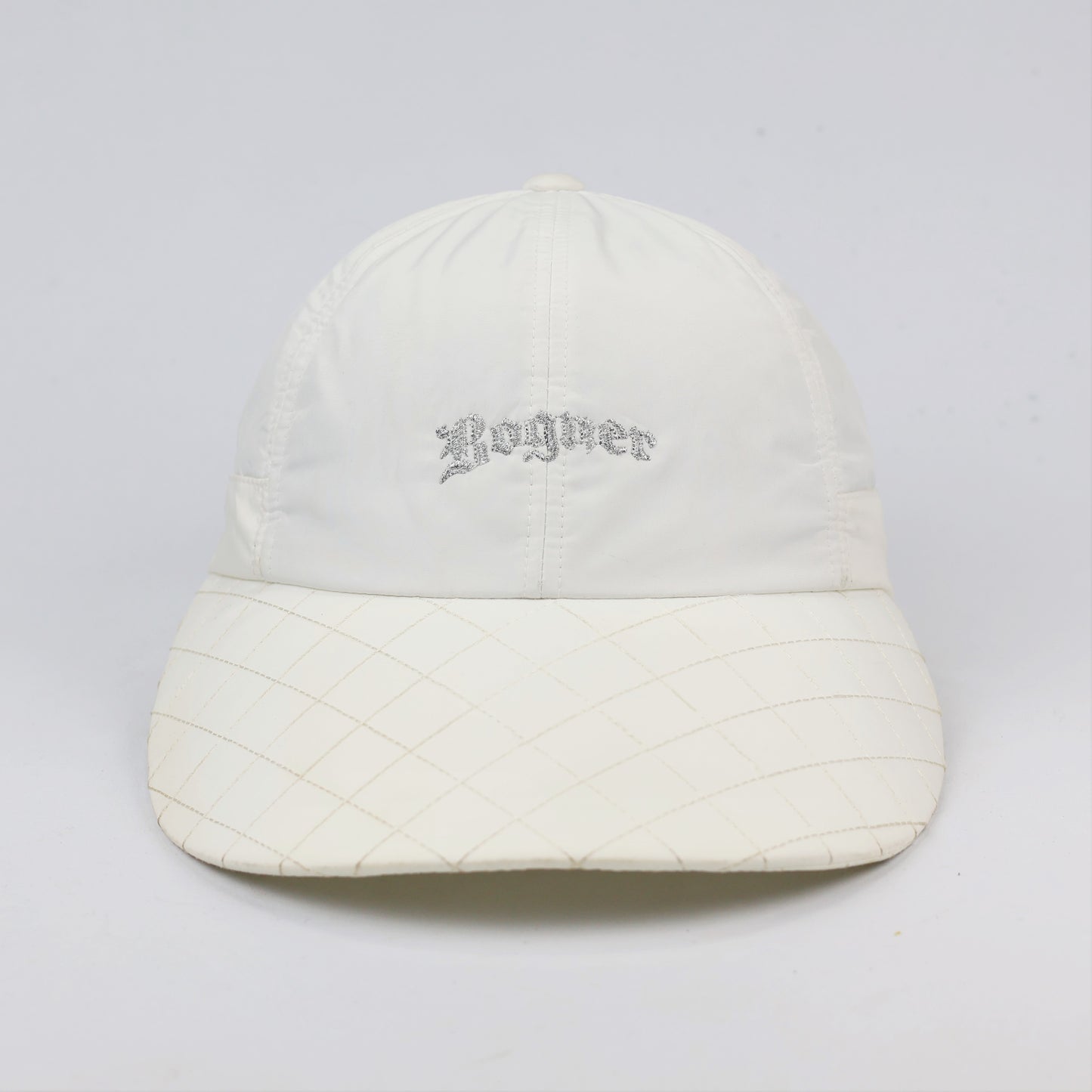 Vintage Bogner White Technical Performance Thrifted Hat with Quilted Visor