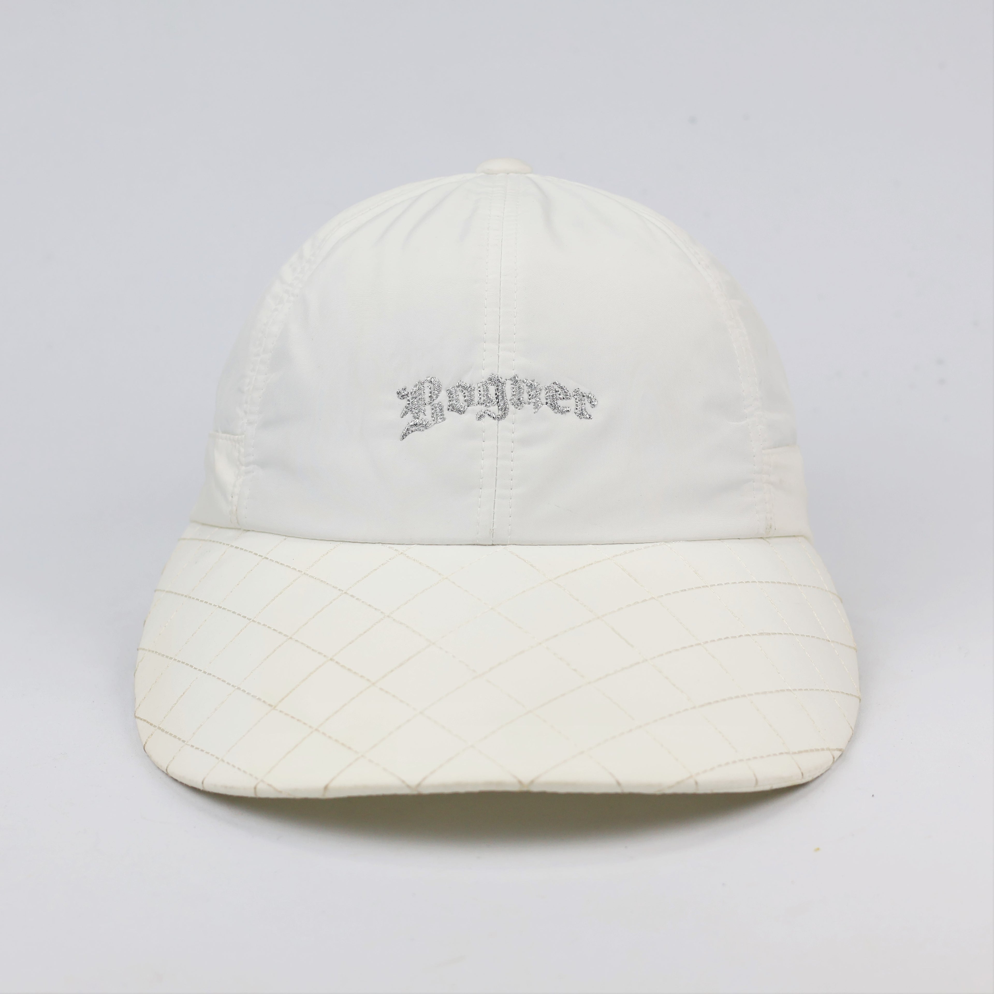 Vintage Bogner White Technical Performance Thrifted Hat with Quilted Visor