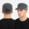 Thrifted Moncler Black & Grey Checkered Patrol Cap | 10310
