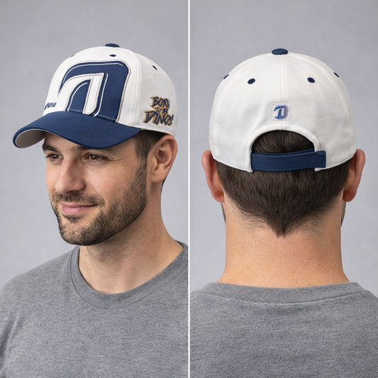 Authentic NC Dinos KBO Thrifted Baseball Cap - DinoMania White & Blue
