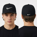 Nike Golf Flexfit Flat Bill Sport Hat | Thrifted Black Cap 58-60cm