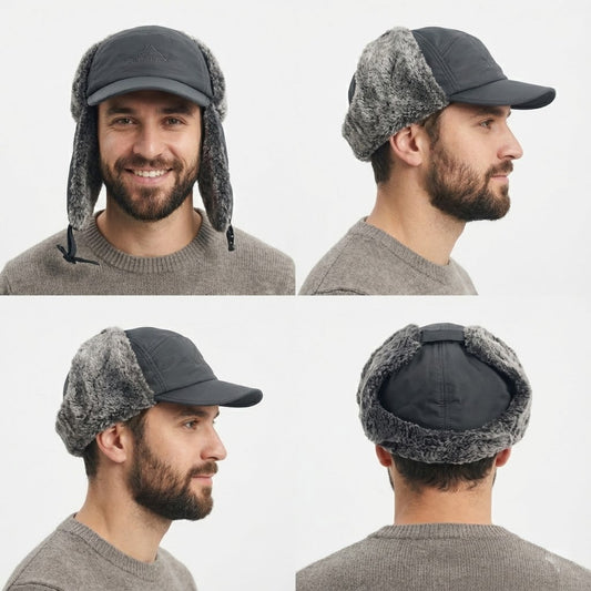 Classic "SUPPLEX" Grey Winter Thrifted Beanie - Warm Knit Hat (Adult Size)
