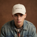 Minimalist Khaki Tan Brooklyn Graphic Strapback Baseball Cap