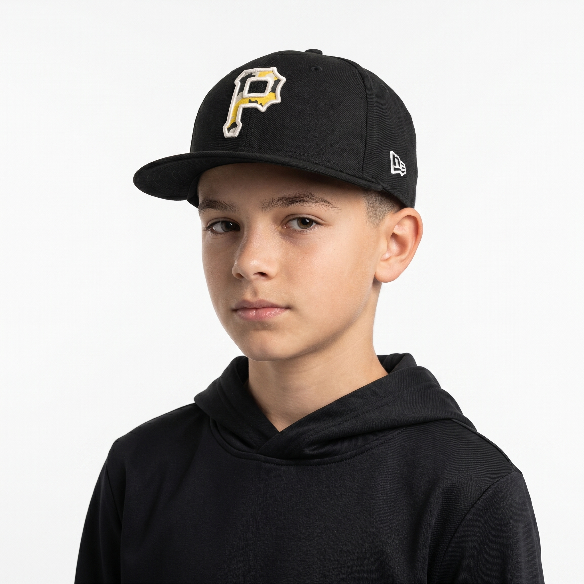 Thrifted New Era MLB Pittsburgh Pirates Camo Brim Snapback - Youth Size 53-55cm