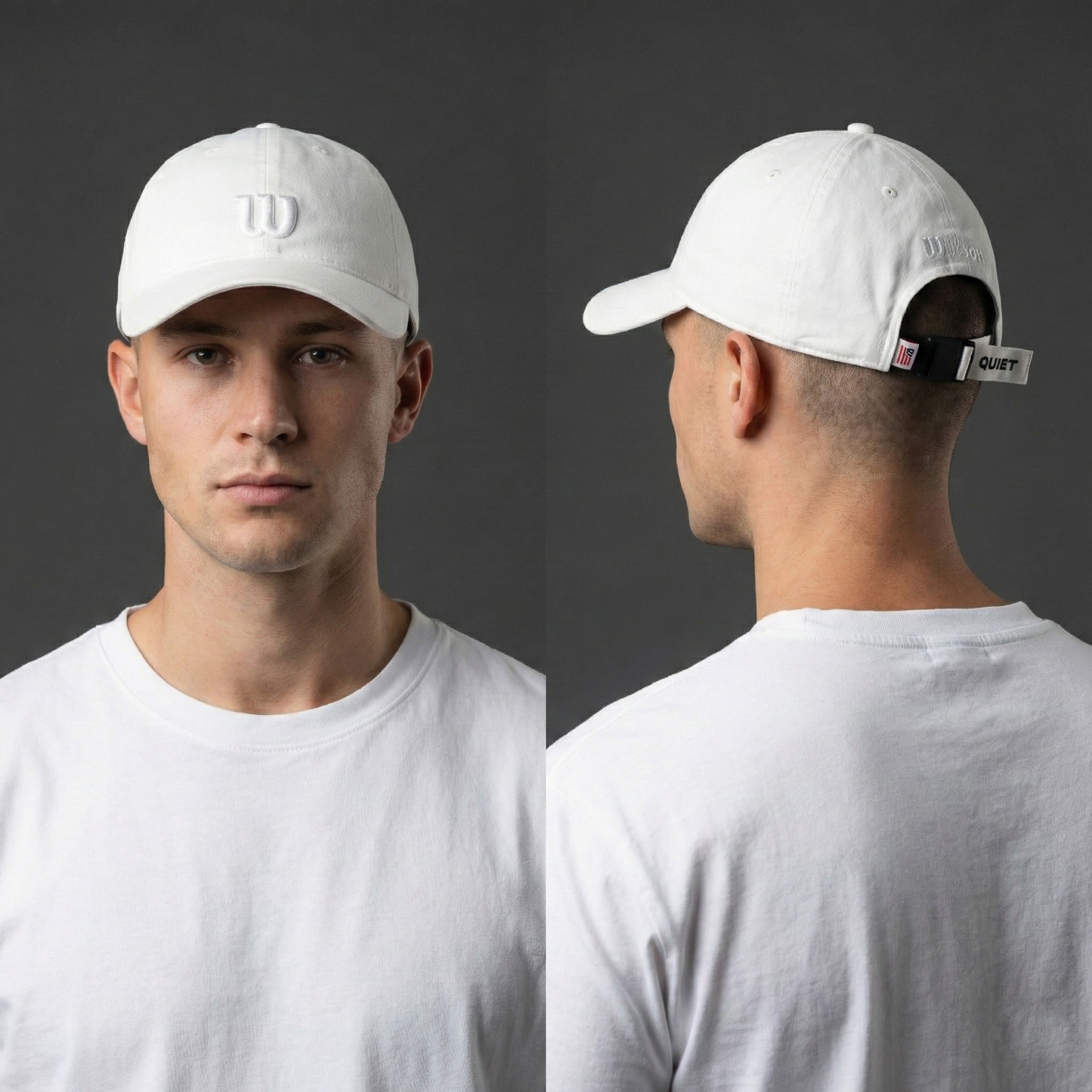 Vintage Wilson Sporting Goods Off-White Embroidered Golf Thrifted Cap