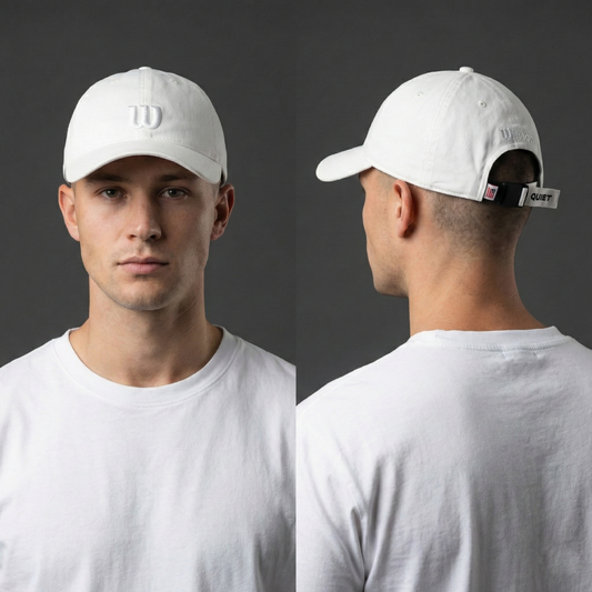 Vintage Wilson Sporting Goods Off-White Embroidered Golf Thrifted Cap