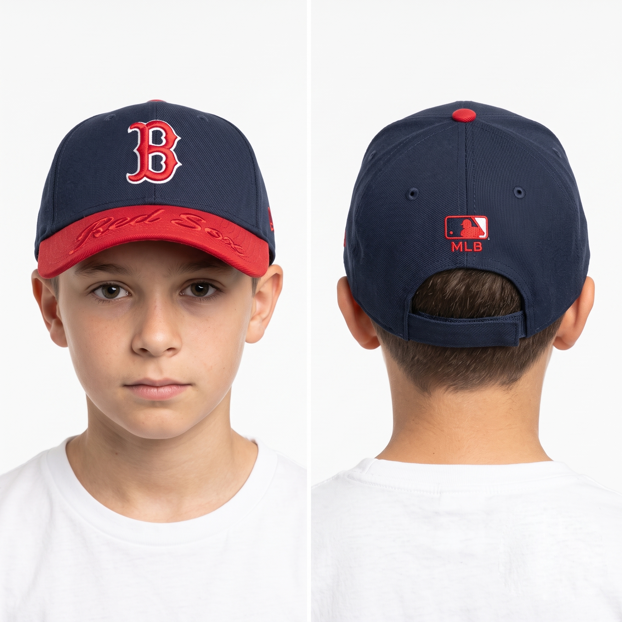 Vintage Boston Red Sox MLB Hat | Navy Blue & Red Adjustable Cap 53-55cm