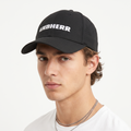 Thrifted Liebherr Black 3D Rubber Logo Perforated Cap (57-59 cm)