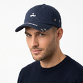 Gentleman's Moustache embroidered Thrifted cap - Pierced brim - 56-58cm
