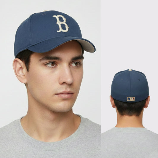 MLB Brooklyn Dodgers Navy Blue Flexfit Thrifted Baseball Cap