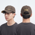 Thrifted Airwalk 1986 Olive & Yellow Two-Tone Strapback Hat