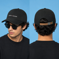Thrifted Tommy Hilfiger Embroidered Logo Cap | Black & Leather Strapback