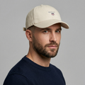 Authentic GANT Shield Logo Cotton Twill Thrifted Cap - Off-White/Cream