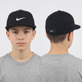 Vintage Nike Fitted Hat | Thrifted Black Wool Blend Cap Green Undervisor