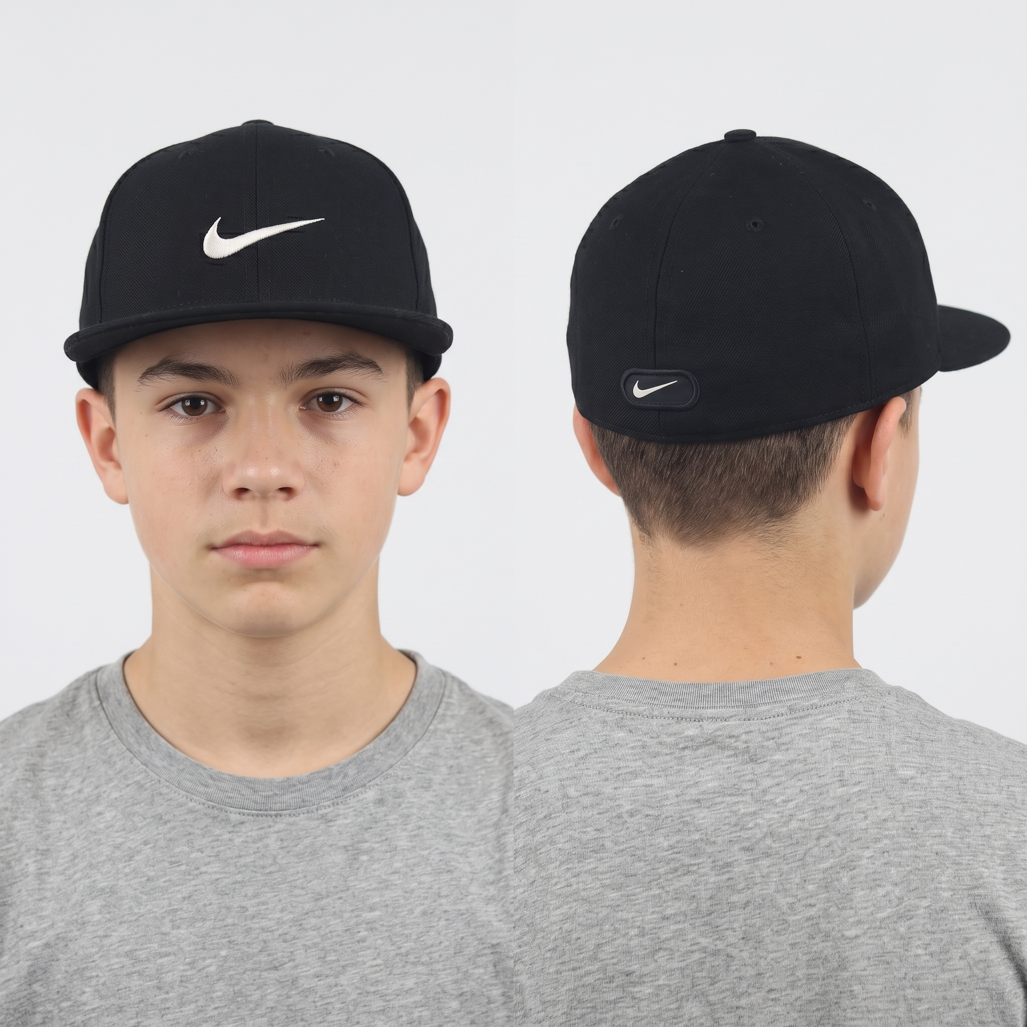 Vintage Nike Fitted Hat | Thrifted Black Wool Blend Cap Green Undervisor