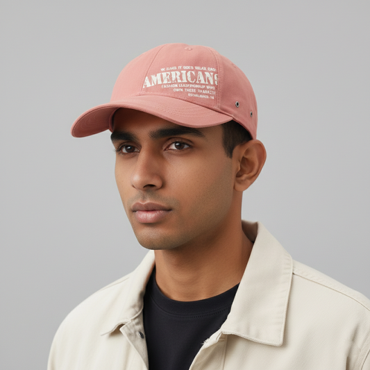 Westwood Outdoor Salmon Pink Cotton Blend Cap - Distressed Graphic Print