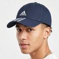 Thrifted Adidas Spellout Embroidered Cap - Navy with Adjustable Grey Strap