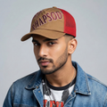 Rhapsody Music Logo Mesh Back Thrifted Cap – Adjustable Casual Hat