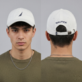 Thrifted Nautica White Cotton Strapback Dad Hat