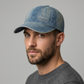 Vintage Acid Wash Denim Cap – "CAPACPTY" Graphic