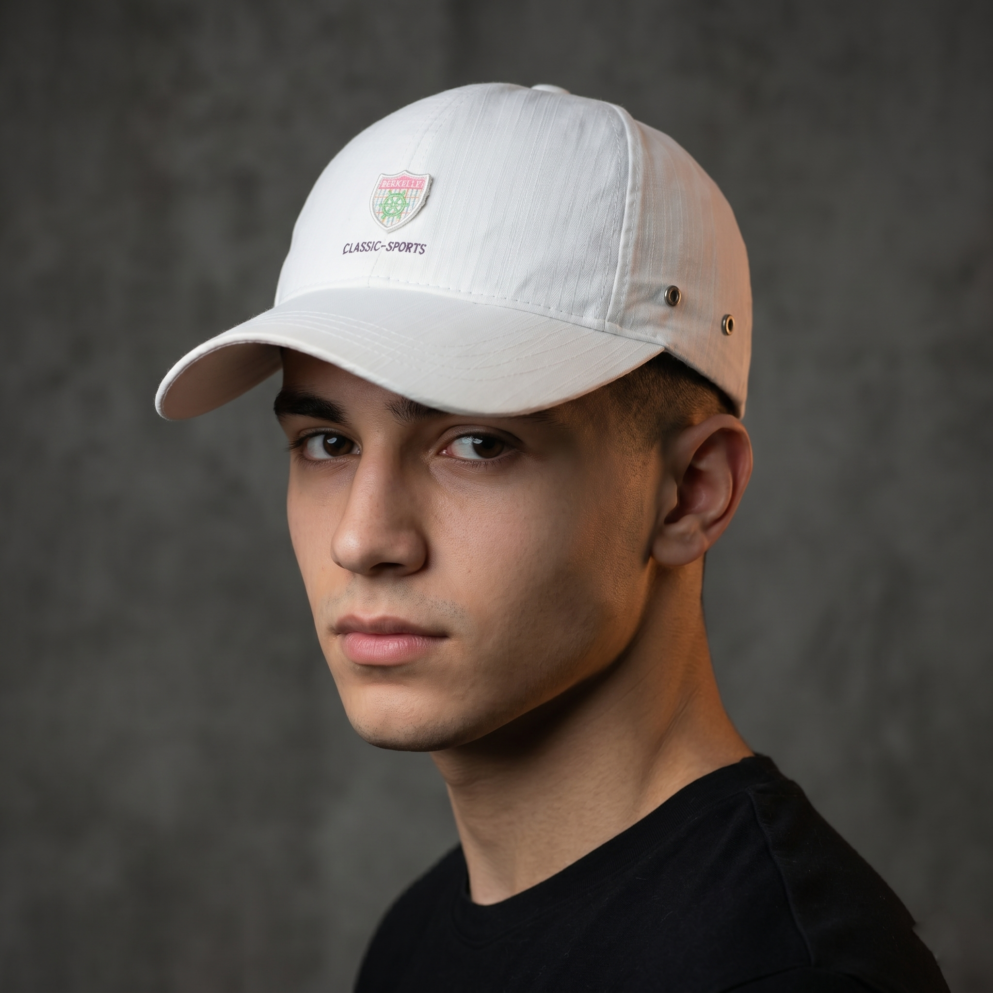 Berkeley Embroidered Performance Thrifted Cap with Mesh Vents