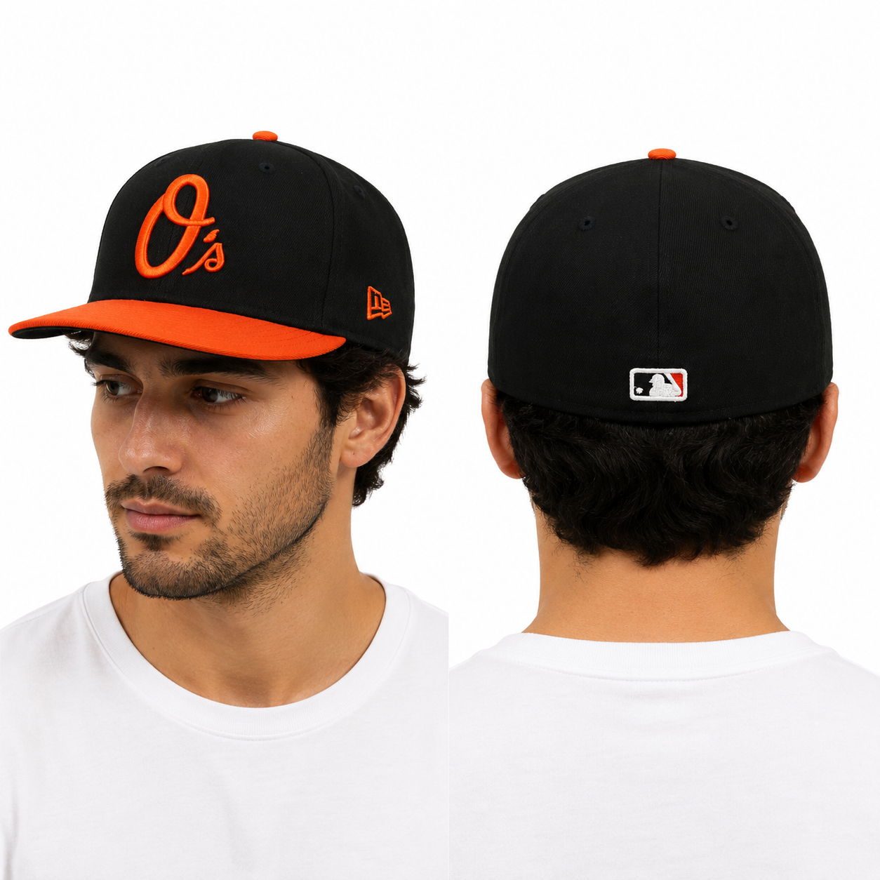 Vintage Baltimore Orioles "O's" Logo Black & Orange Snapback Thrifted Hat