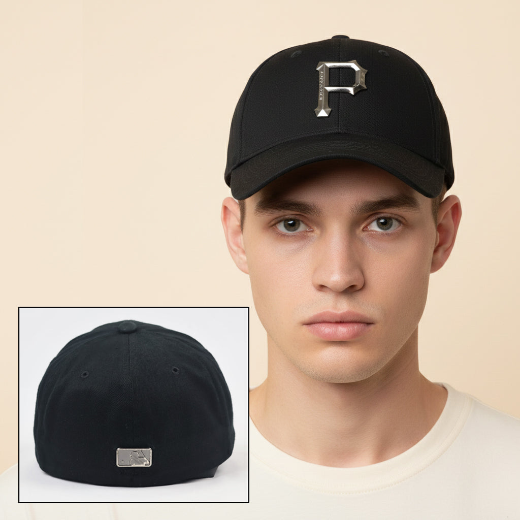 Vintage MLB Pirates Baseball Thrifted Hat - Metallic Emblem - Size M-XL