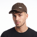 Thrifted Louis Vuitton Style Monogram Brown Cap | Vintage Metal Plate Dad Hat