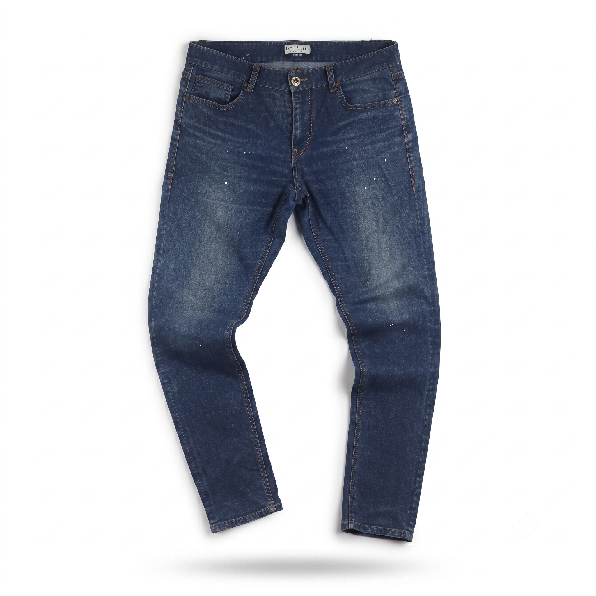 Thrifted Tate Like Men's Distressed Skinny Blue Jeans 34 Waist/ J1018