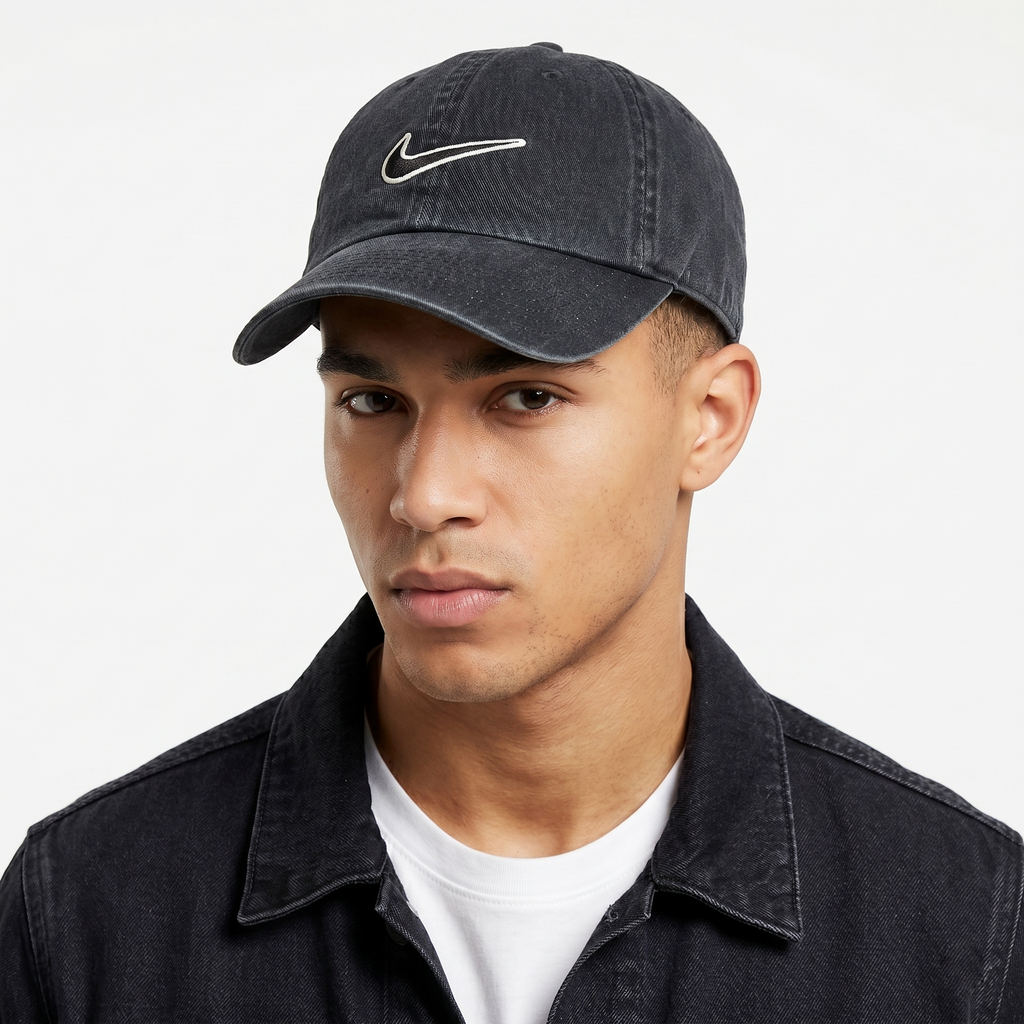 Thrifted Nike Heritage 86 Black Cap | Adjustable Strapback