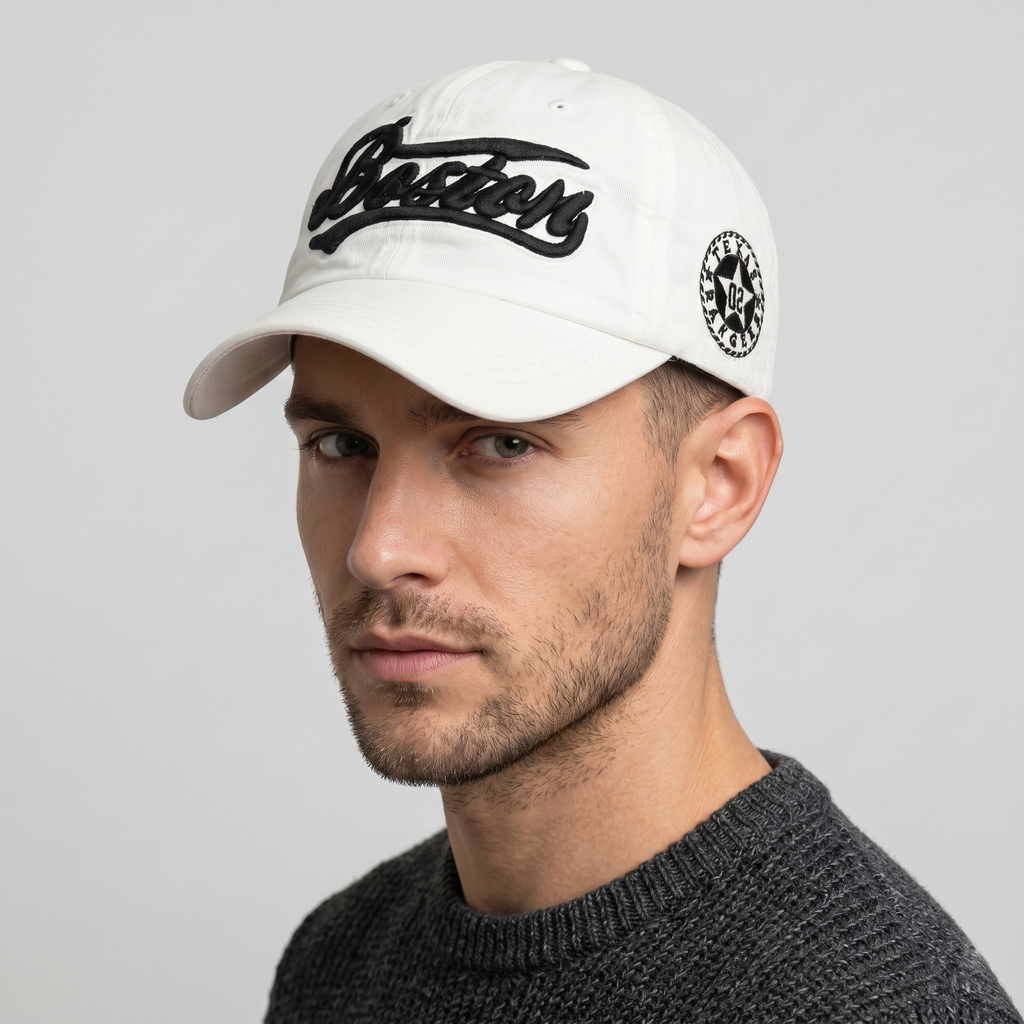Vintage Head Line New York "Boston" Script Cap