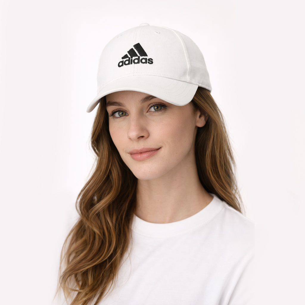 Thrifted Adidas Performance Logo Relaxed Fit Hat – Cream
