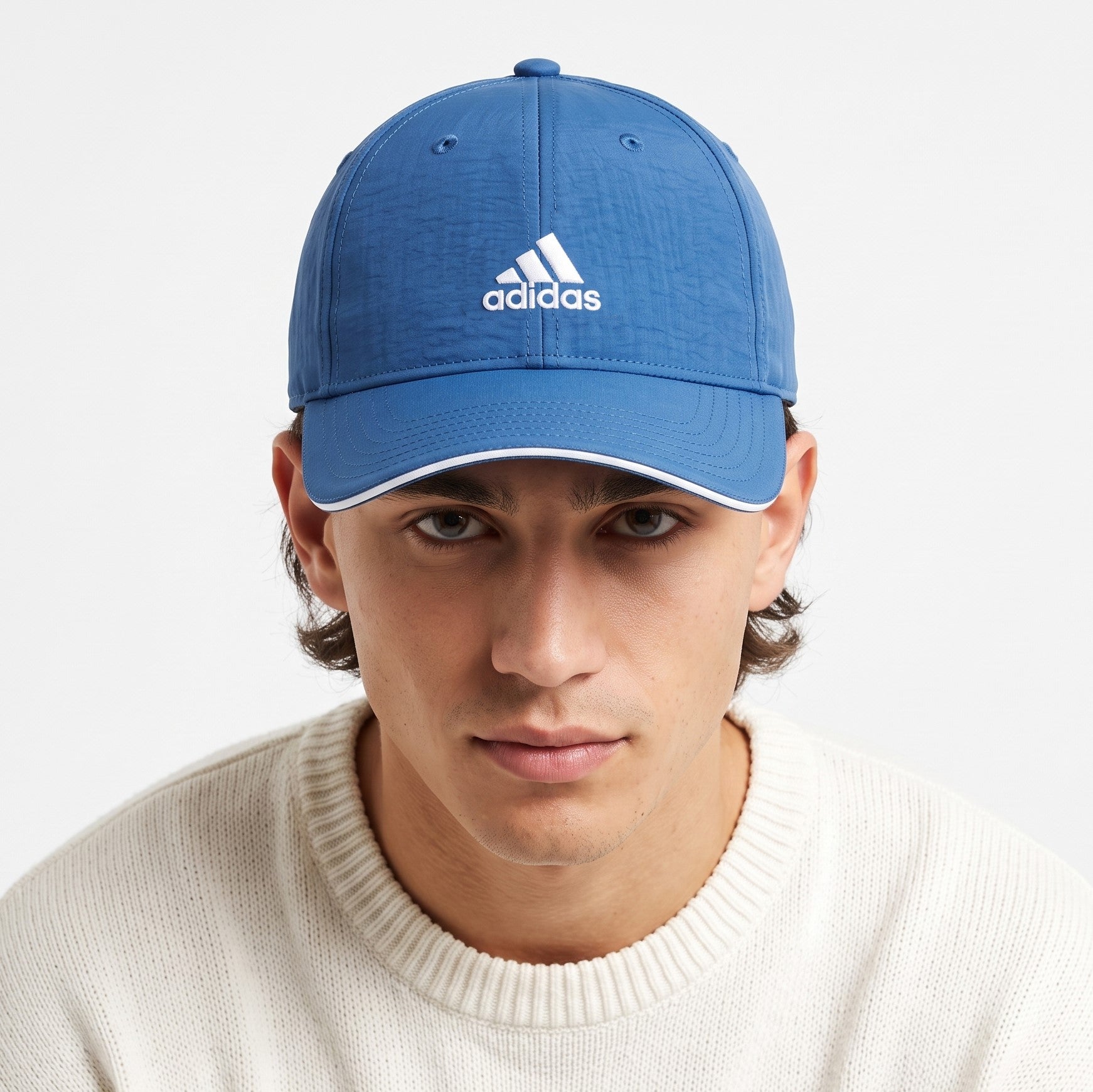 Thrifted Adidas Blue Performance Cap - Size 56-58cm