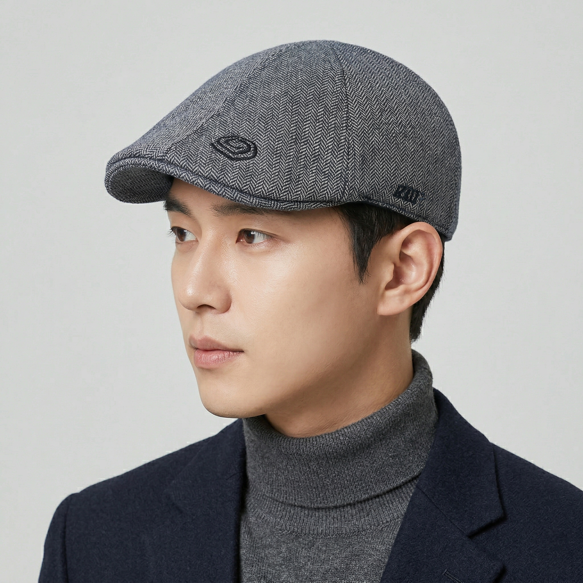 Quickside Authentic Wool Blend Driving Cap – Herringbone Newsboy Hat