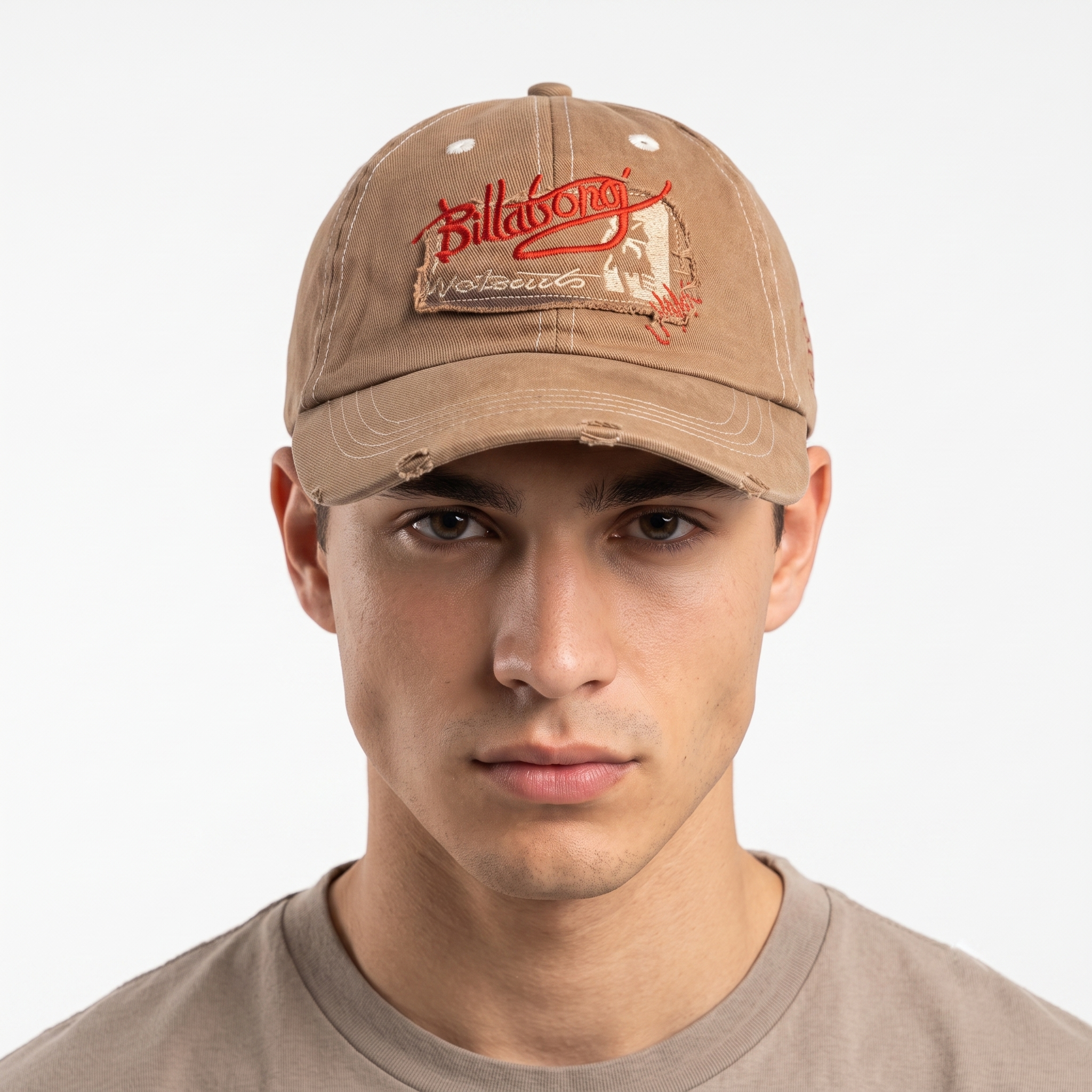 Thrifted Vintage Billabong Brown Distressed Dad Hat - Size 56-58cm