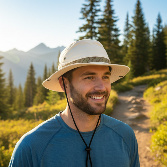 "WESTWOOD" Outdoor Boonie Hat with Chin Strap - Cream
